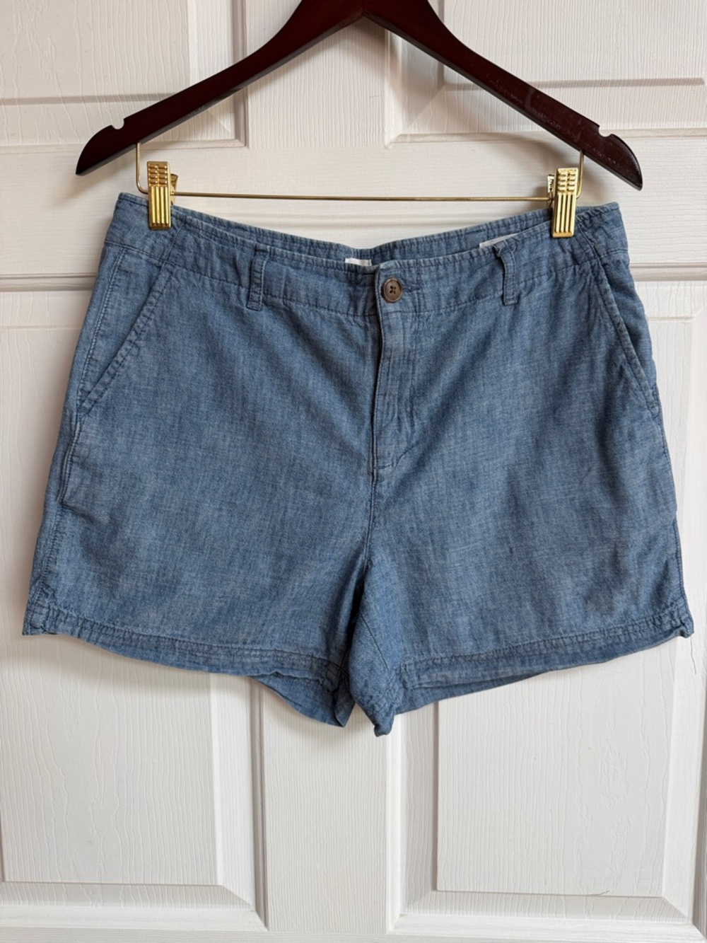 GAP Light Blue Casual Cotton-Blend Jean Shorts